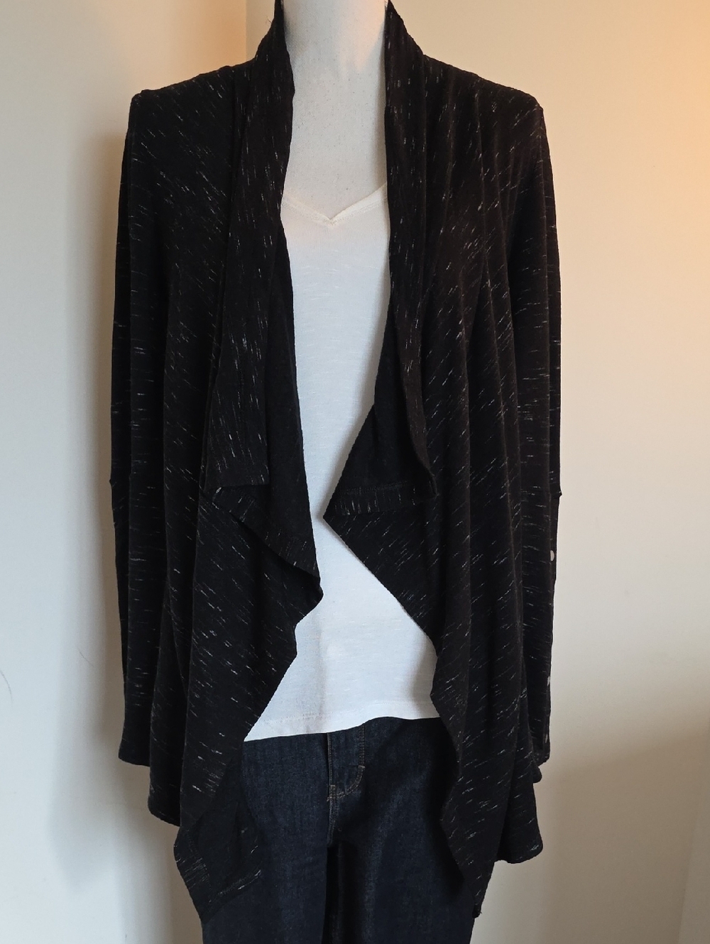 White House Black Market Black And White Cardigan